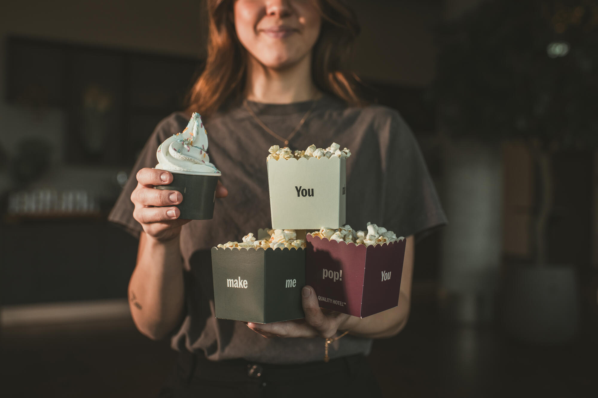 Quality Hotel + popcorn